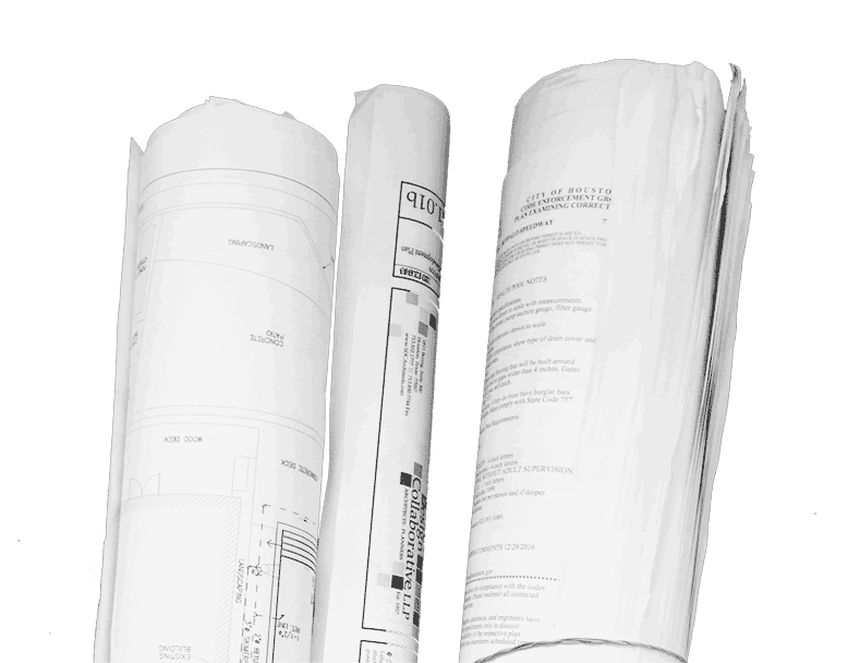 drawings Building Permit Plans Rolled up